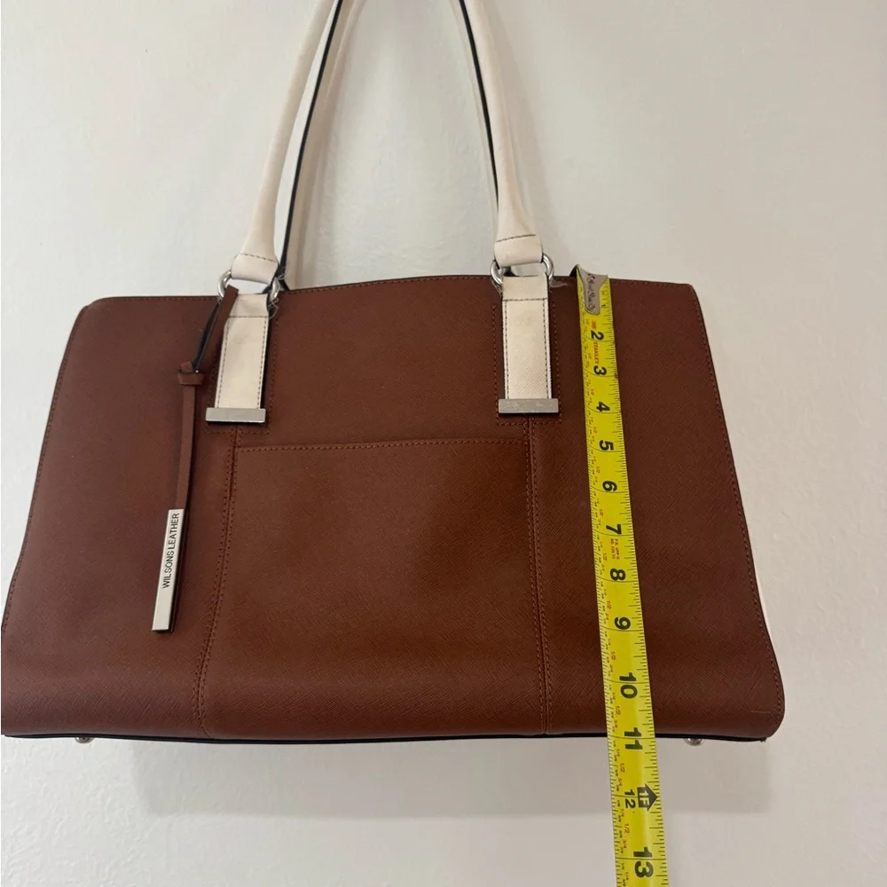 Wilsons‎ Leather Brown and Cream Large Bag